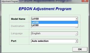 Epson L4150 L4160 L4170 Resetter adjustment program software free download